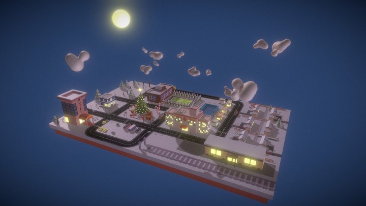 LOW POLY CITY 3D Model