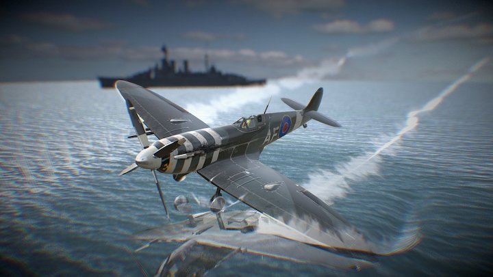 Spitfire Sponged 3D Model