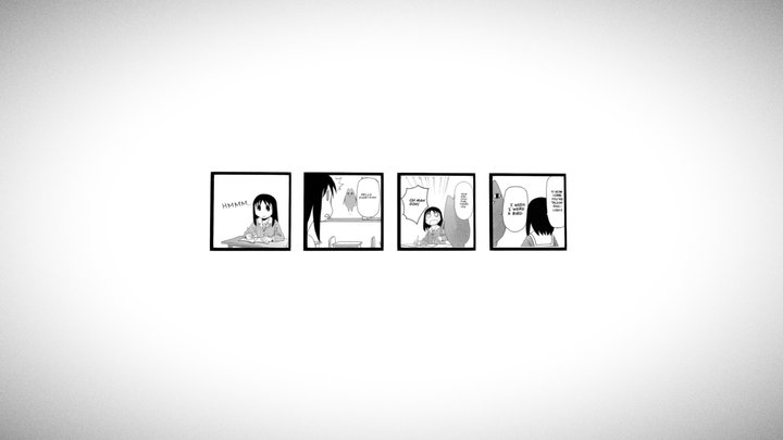 Azumanga Dioh Manga Panel 3D Model
