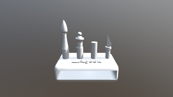 LAgeekLogo_BusCardHolder 3D Model