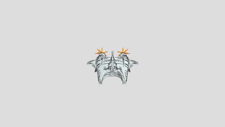 Spaceship 3d sketch 3D Model