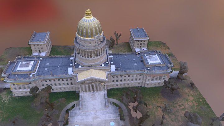 Charleston West Virginia Capital Dome 3D Model
