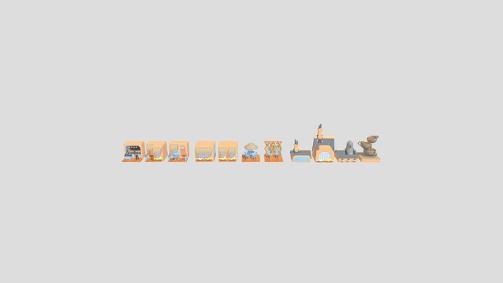 Cafe_Blocks 3D Model