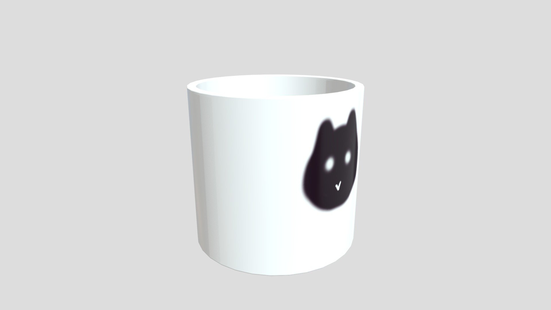 Simple Cup With Weird Cat