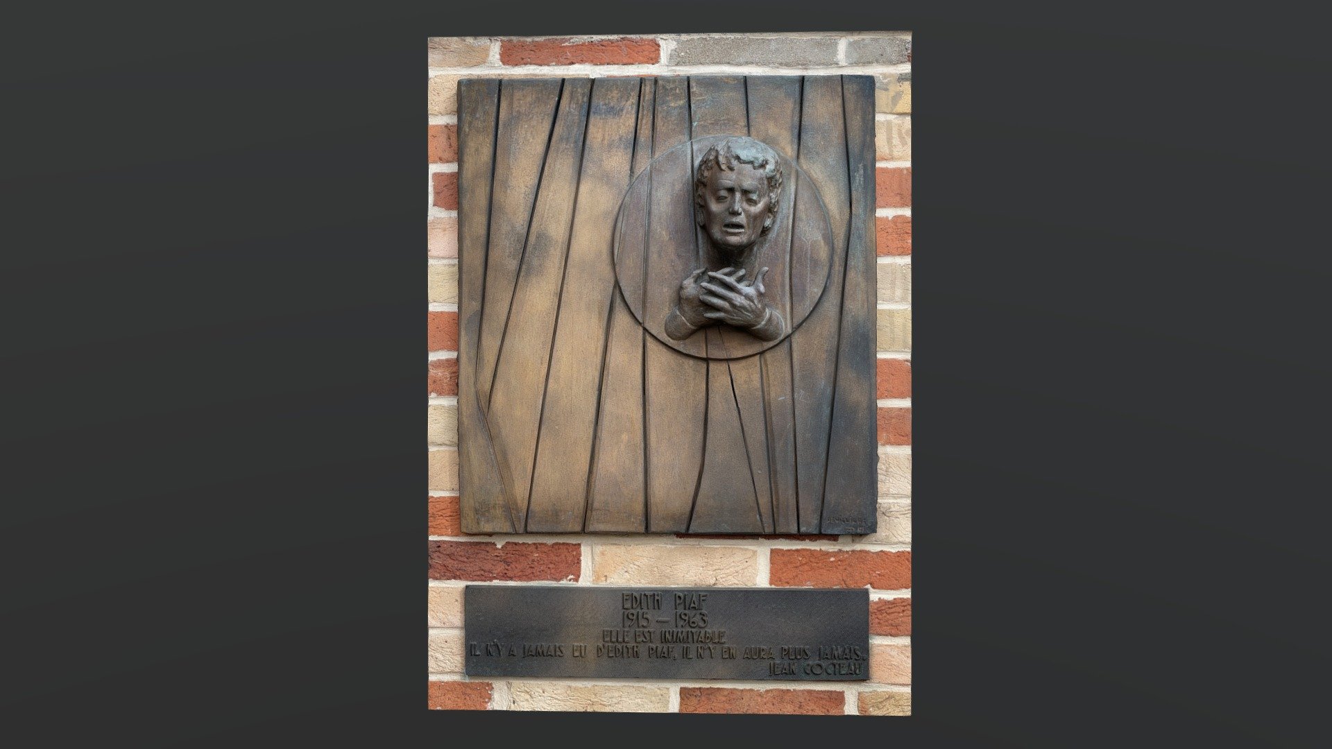 Commemorative plaque for Edith Piaf