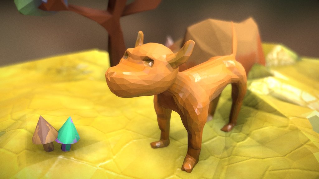 low poly island