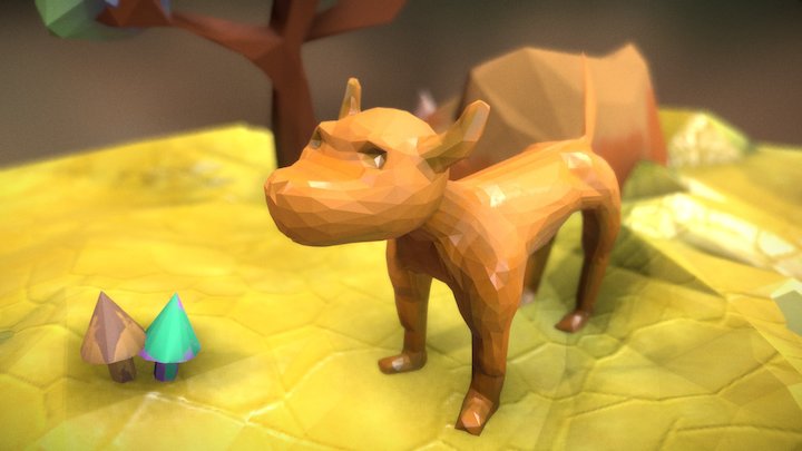low poly island 3D Model