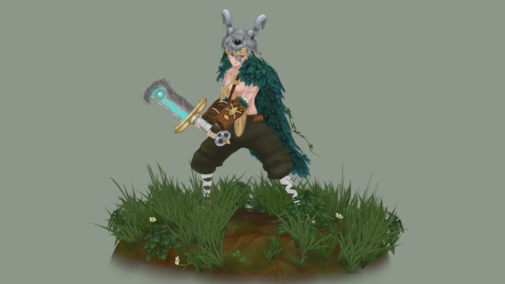 Shaman Warrior 3D Model
