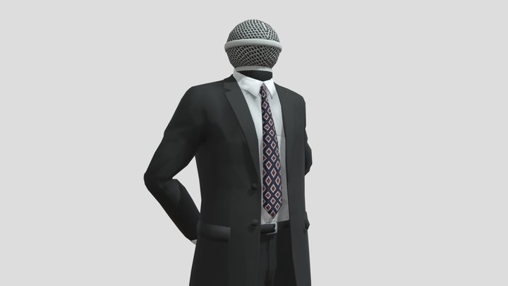 Microphone Man 3D Model