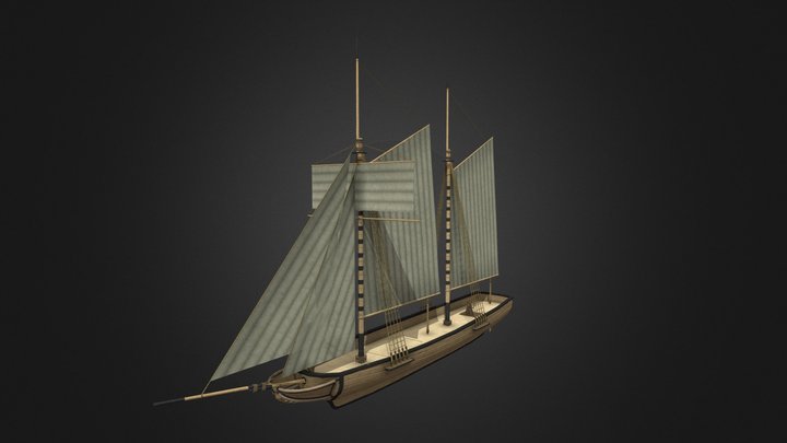 Schooner 3D Model