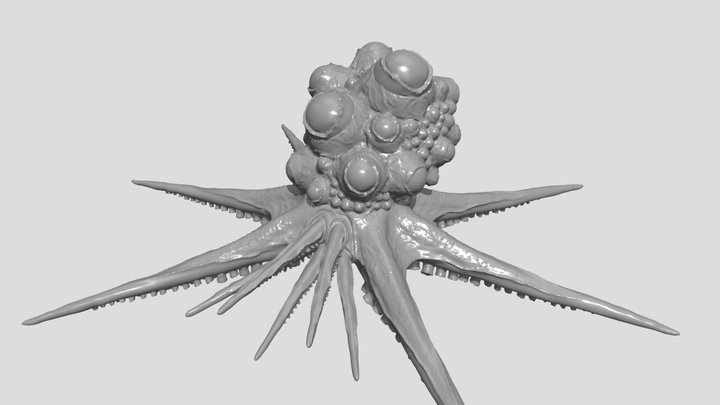 Cthulu Stylish Octopus 3D Model