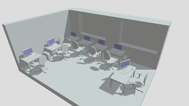 Simple office 3D Model