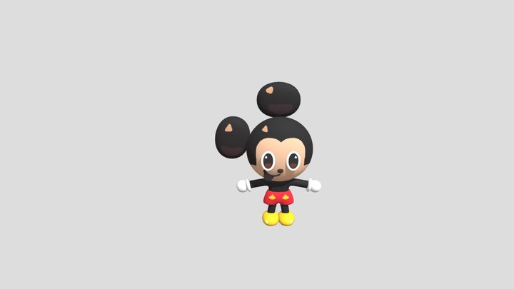 Mickey Mouse Cookie 3D Model