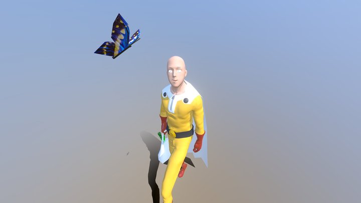 ArtStation - Saitama from One Punch Man - 3D Model (Custom Face from Client)