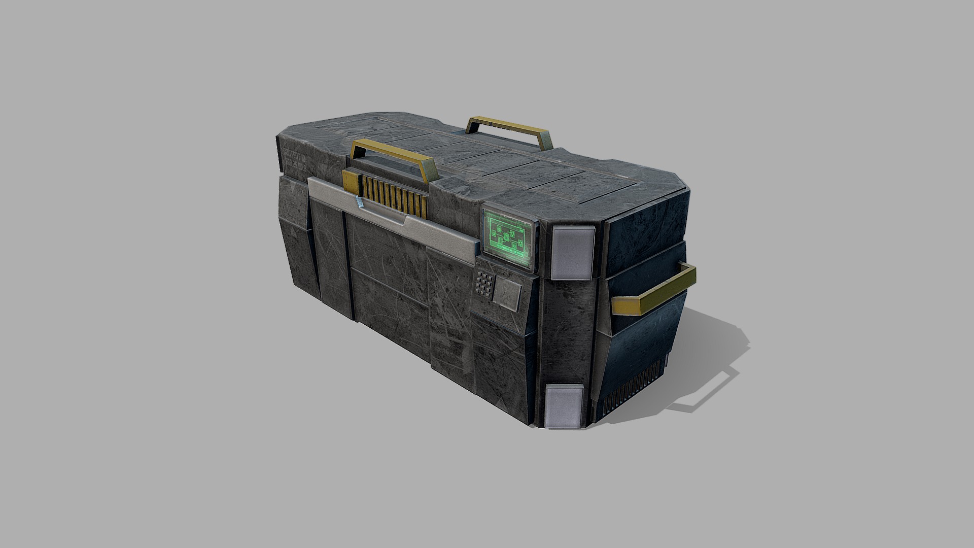 3D model Loot Crate Cyberpunk - This is a 3D model of the Loot Crate Cyberpunk. The 3D model is about a small black box.
