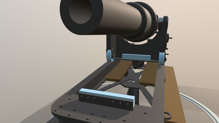 7in 7ton RML Gun 3D Model