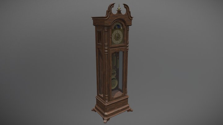 Grandfather Clock 3D Model