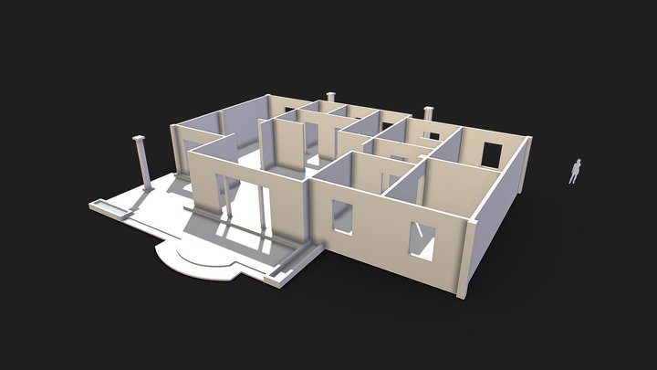House template sketch (NO ROOF) 3D Model