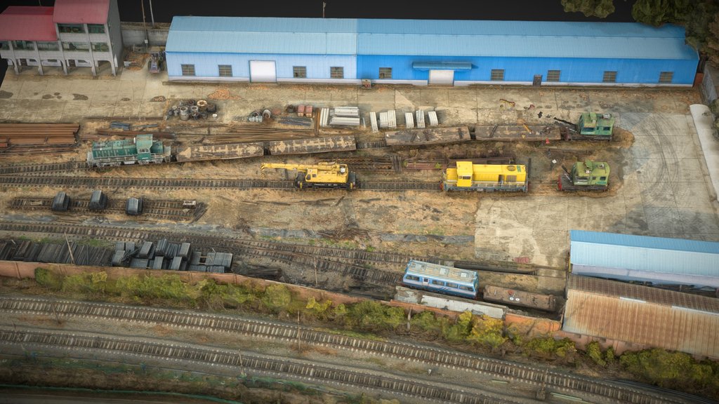 Railway maintenance depot and diesel locomotive