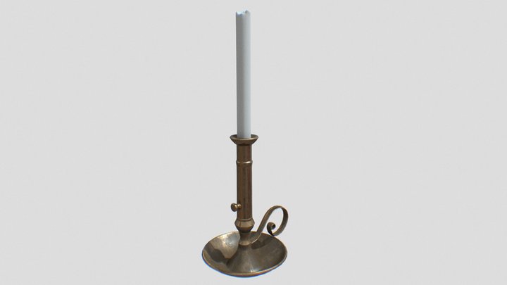 Old candle 3D Model