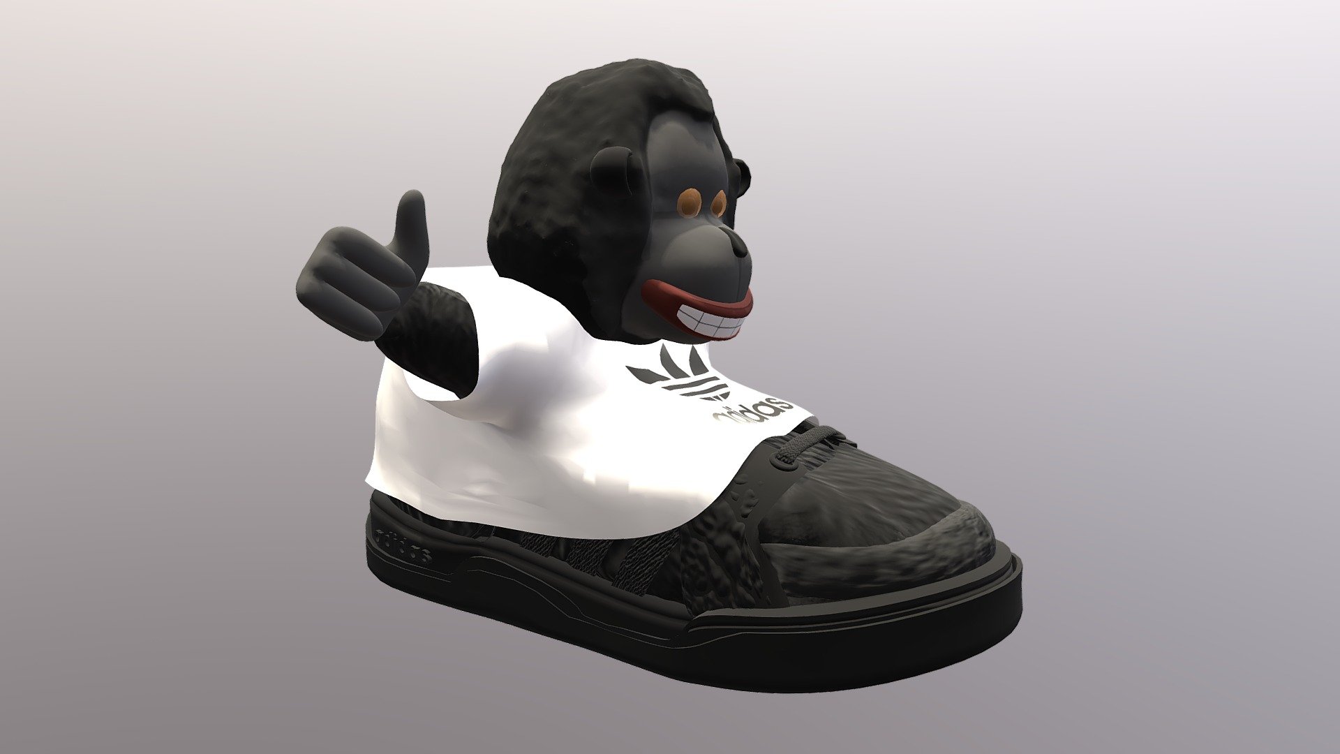 Adidas jeremy scott gorilla 3D model by Stephan Stoba 0110eaf Sketchfab