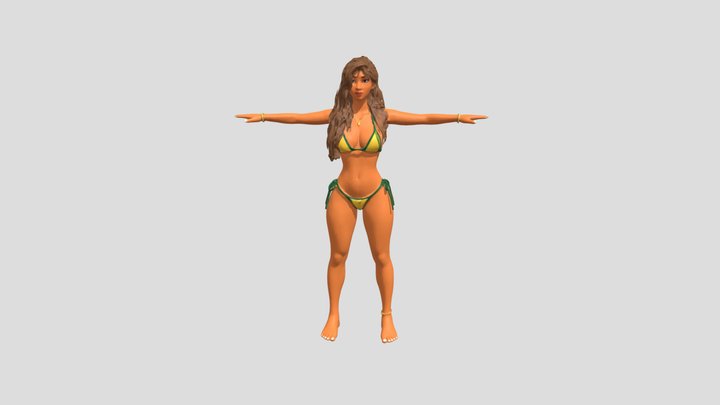Yellow bikini girl