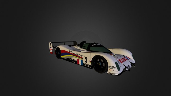 Peugeot 905 Race Car 3D Model