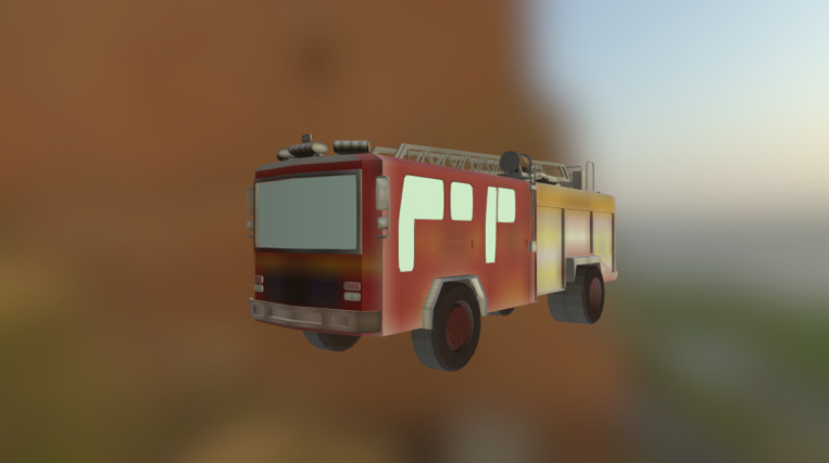 Low Poly Fire Truck