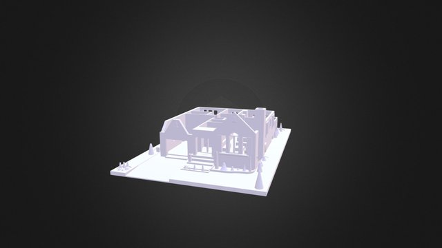 Maqueta Casa Top View 3D Model