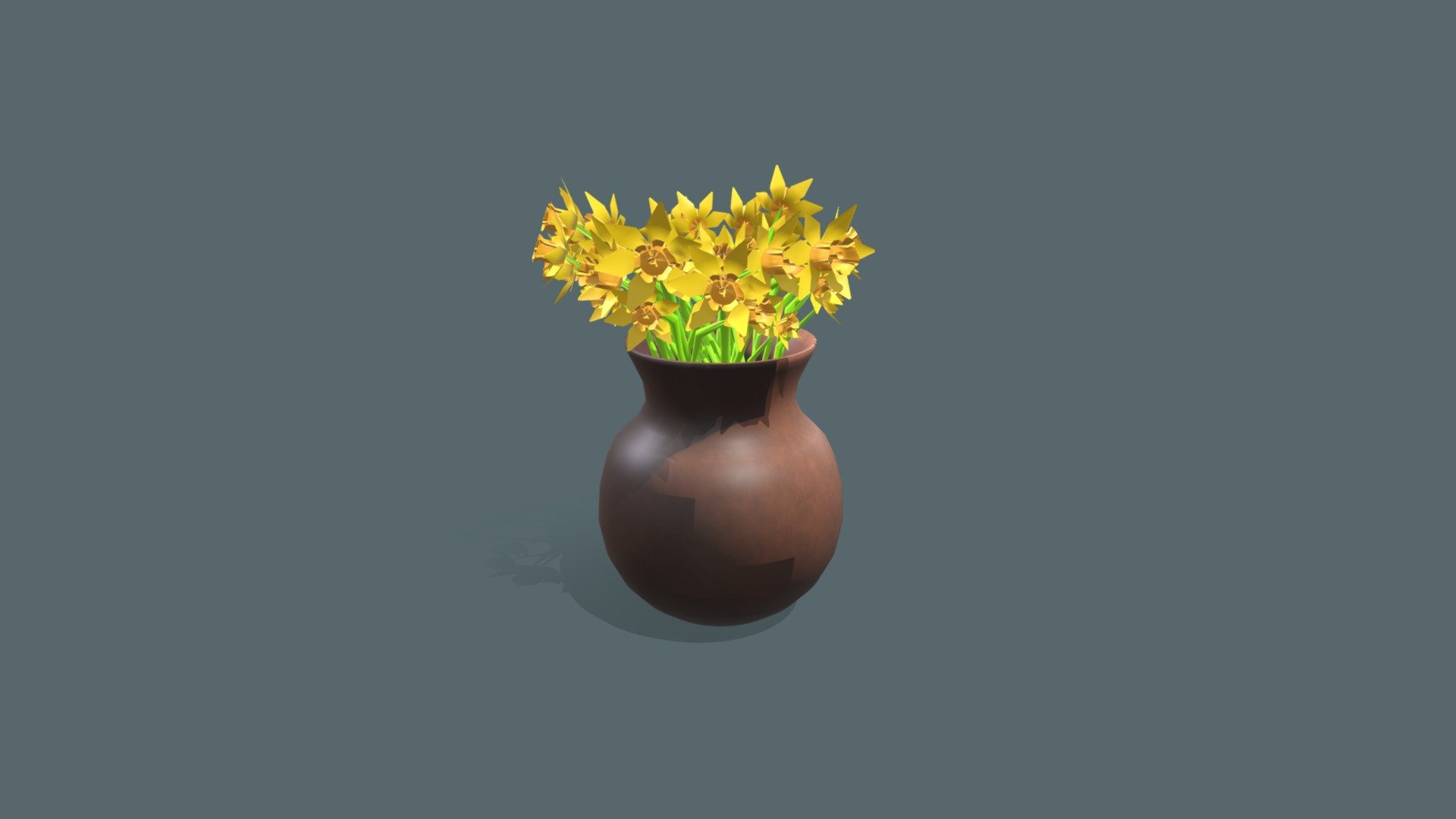 3D Sketchbook 11- Daffodils in a Pot