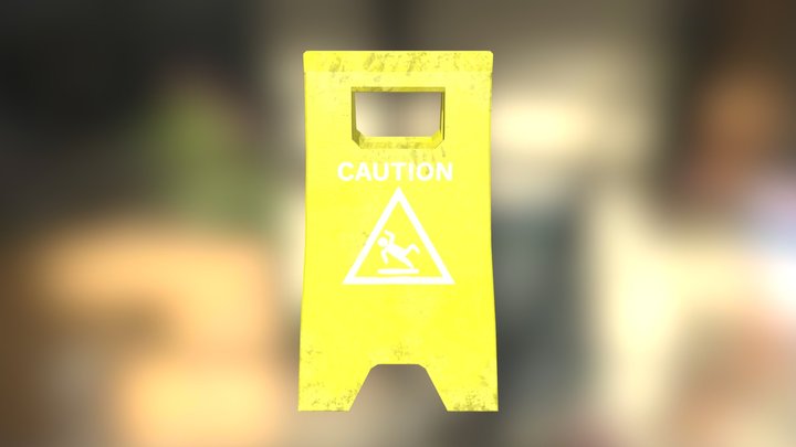 Wet_Floor_Sign 3D Model