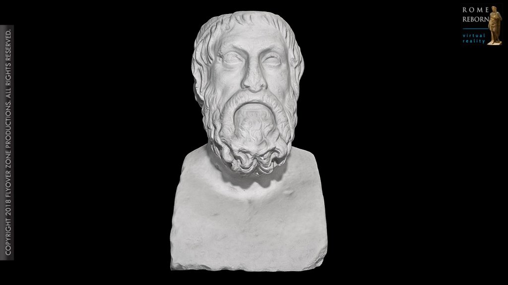 3D rendering of Sophocles
