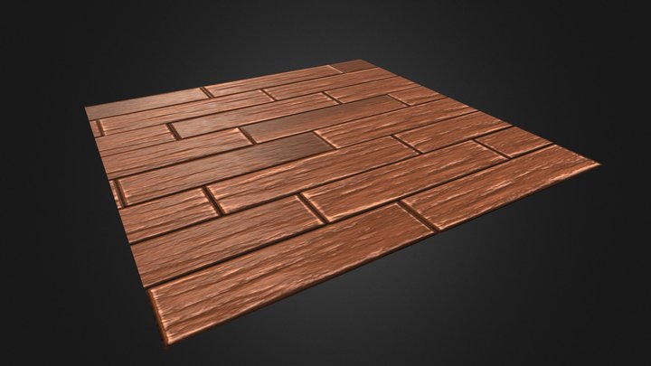 Stylized Wood PBR Material 3D Model