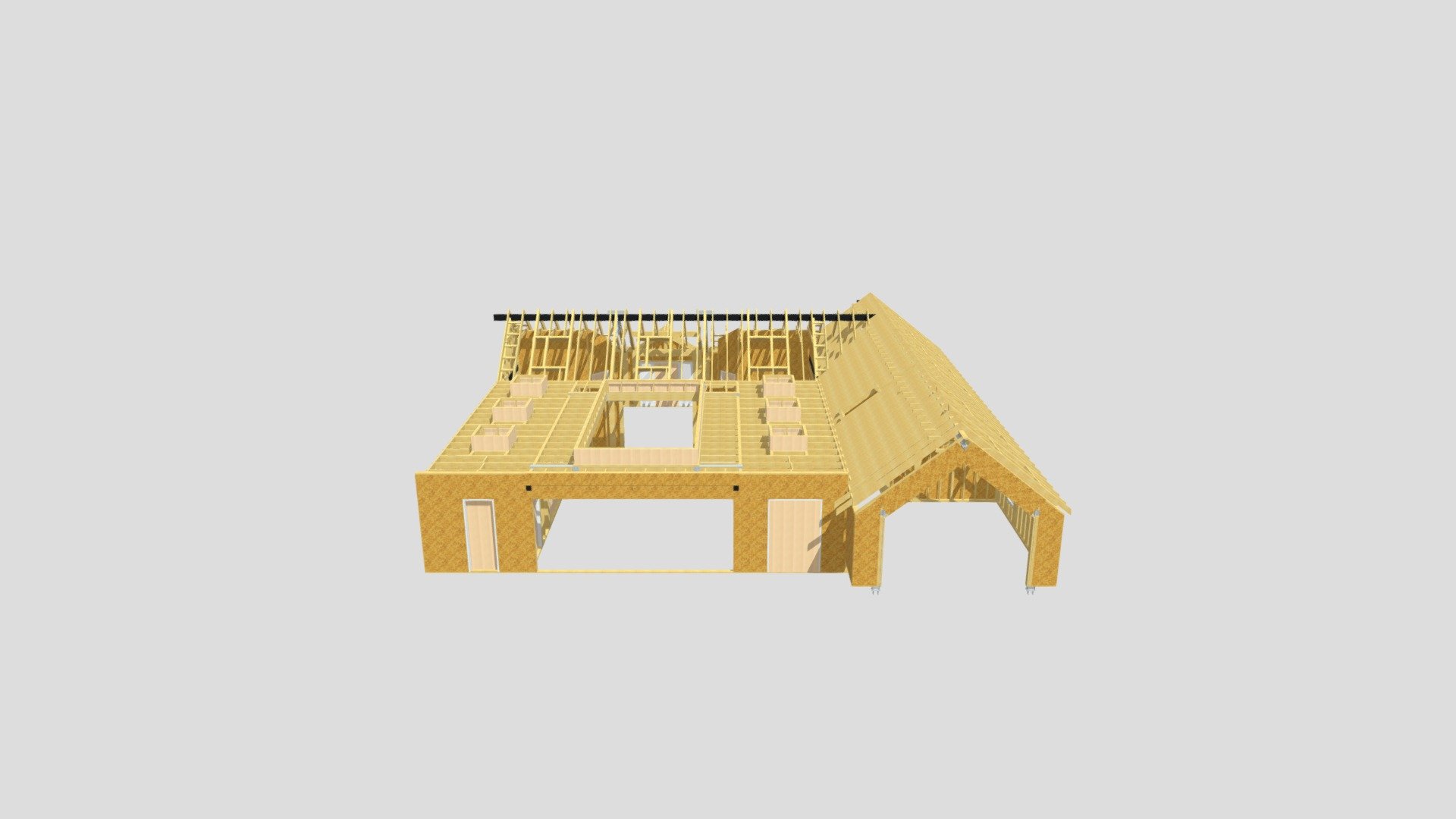 Stable Cottage Timber Frame Model 3D model by NORRIS Design