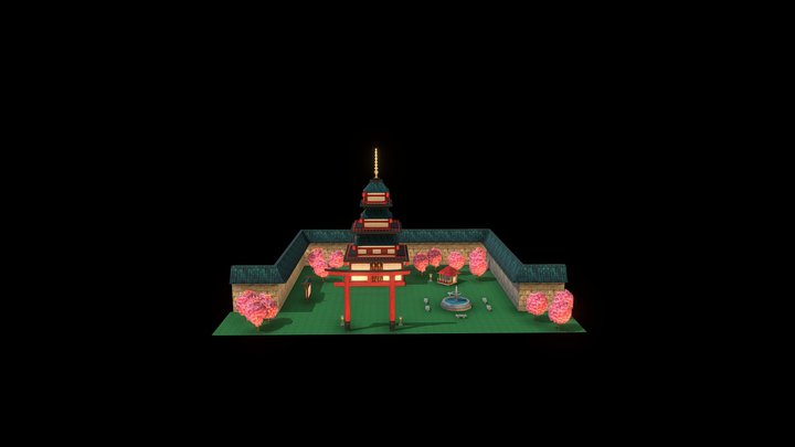 Diorama modular japones 3D Model
