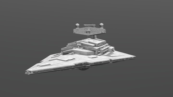 Star Destroyer (Low Poly) 3D Model