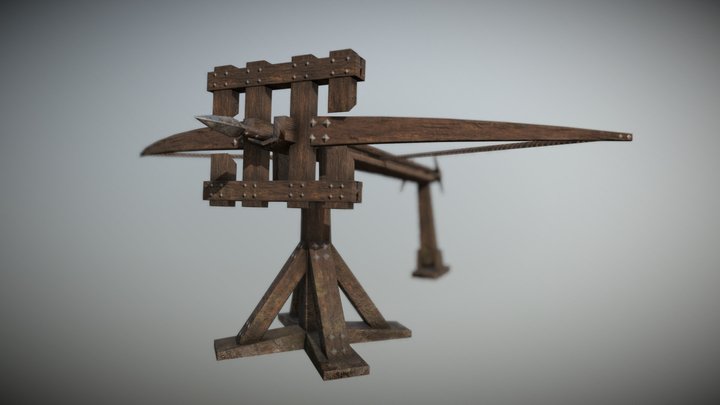 A Medieval Ballista 3D Model