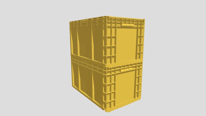 JOIN EU4633 Stackeable Plastic Crate 3D Model