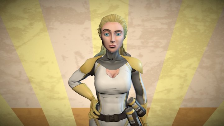 Beer Maiden Erwine 3D Model