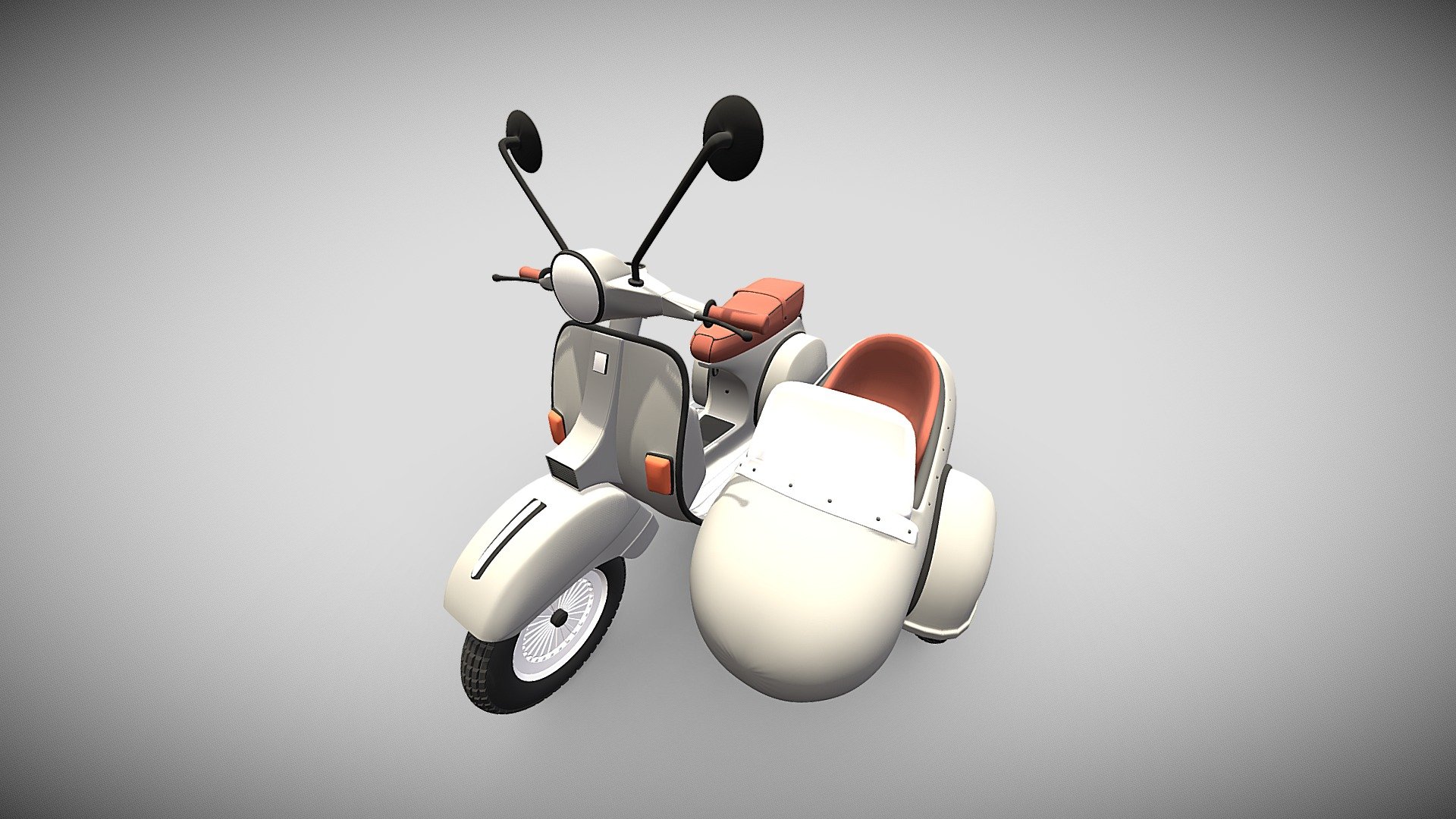 Vespa PX With Sidecar. - 3D model by salangonda (@salangonda16) [011b9b1]