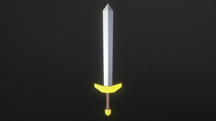 Low Poly Sword 3D Model