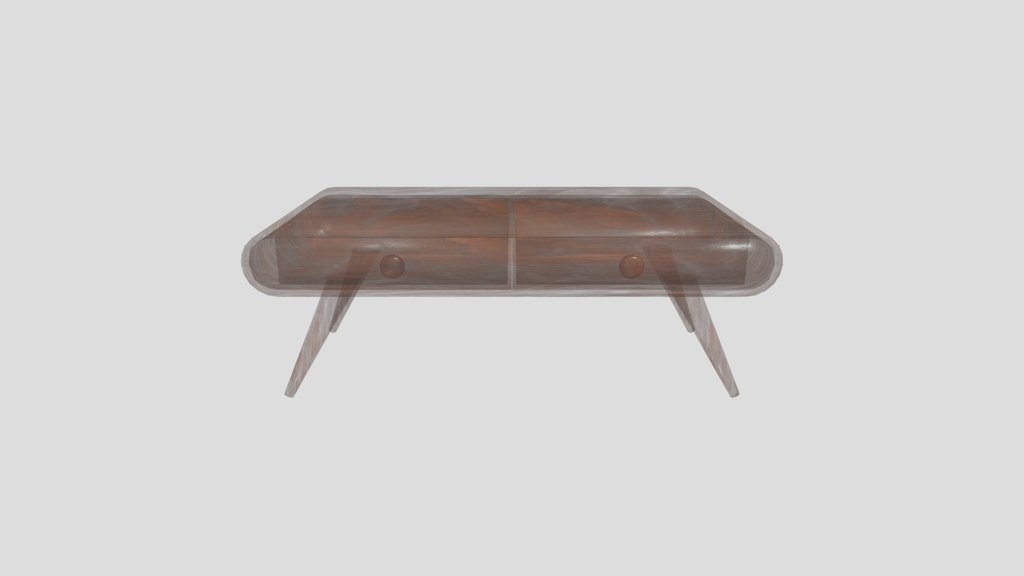 Aged Wood Retro Coffee Table
