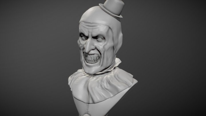 Art the clown Terrifier FanArt 3D Model