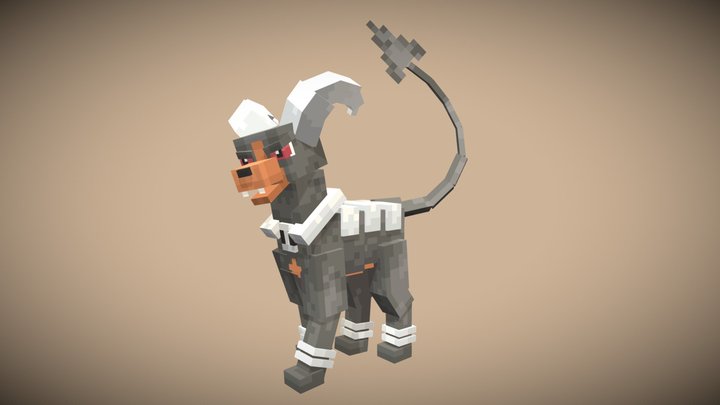 Houndoom - Minecraft Cobblemon Style 3D Model