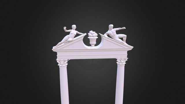 Pediment And Order 3D Model