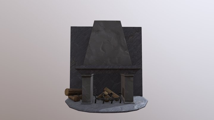 Medieval Fireplace 3D Model