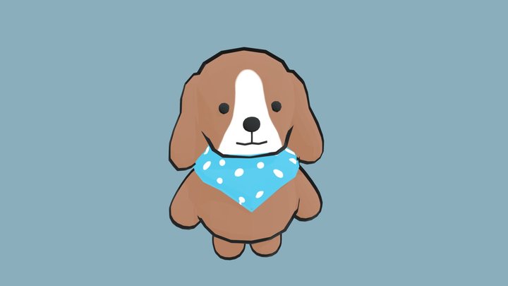 Cute Dog #1 3D Model