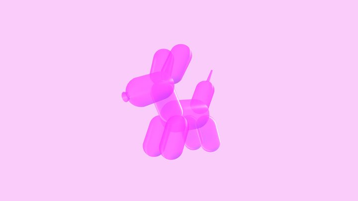 Dog Balloon 3D Model
