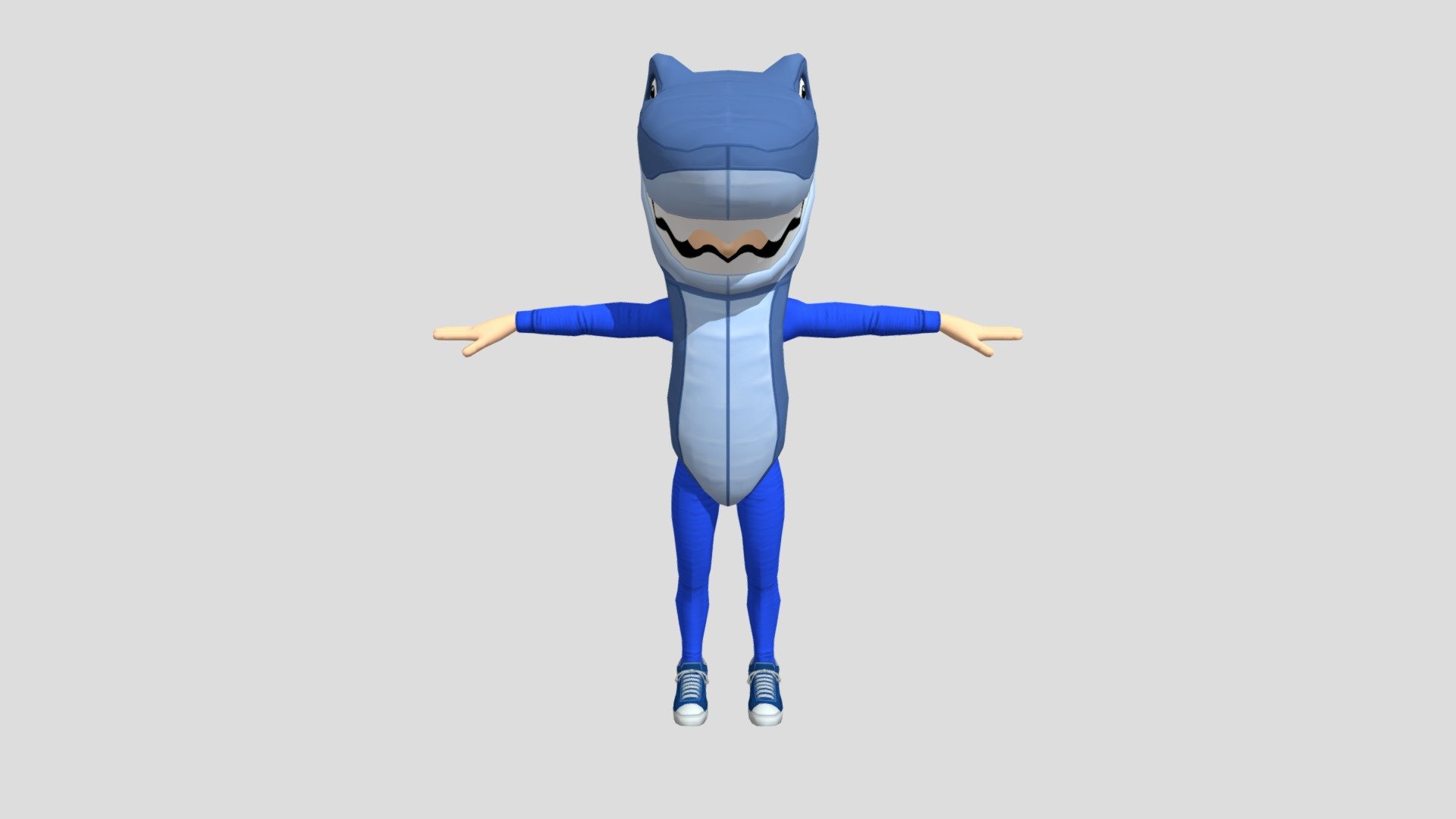 Female Shark Costume Blue Download Free 3D model by Sxi.Sai [0121bb9