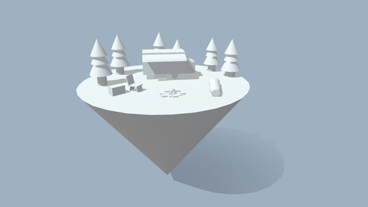 Blockout campeer plek 3D Model